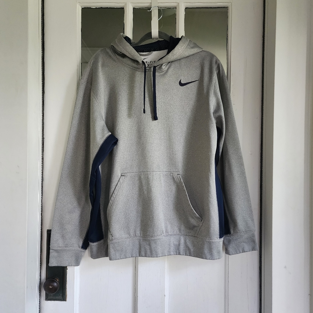 Nike Gray and Navy Hoodie